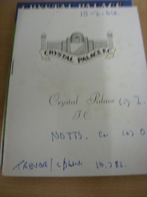 15/02/1964 Crystal Palace v Notts County  (Writing On Covers & Team Changes). (A