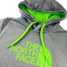 The North Face Men s Pullover Fleece Hoodie Sweatshirt Gray Green Medium