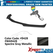 Fits 16-24 Chevy Camaro 1LE Front Bumper Lip ABS #9428 Spectre Gray Metallic