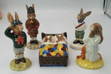 Royal Doulton Bunnykins 1970's 1980's Lot of 5  DB56 DB48 DB55 DB61  DB15 MINT