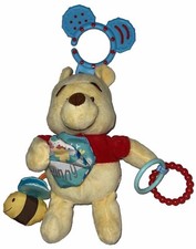 Disney Baby Winnie the Pooh Multi Sensory Rattle Toy with Teethers, Crinkle
