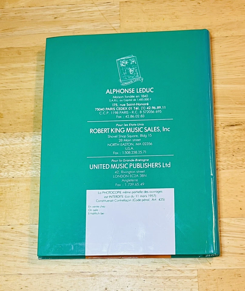 Alphonse Leduc Musique Pour Clarinette Catalogue Thematique - Image 2 of 3