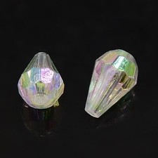 500g Faceted Teardrop AB Color Opaque Eco-Friendly Poly Acrylic Beads 12.5x8mm