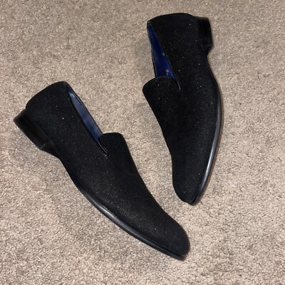 Paisley And Gray Party Bow Black Diamond Smokin Loafer Men display picture 3