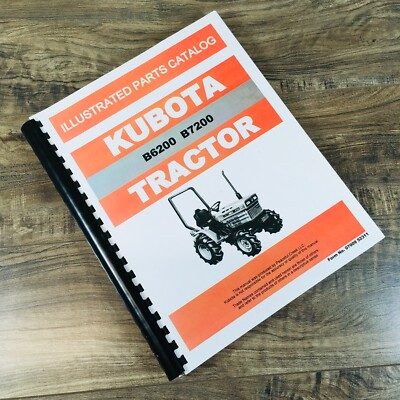 #ad Kubota B6200 B7200 Tractor Parts Manual Catalog Book Assembly Schematics $36.97
