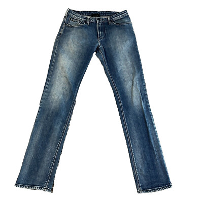Herren Slim Fit Jeans Stretch Hellblau Waschung Emporio Armani J06 W28 L32