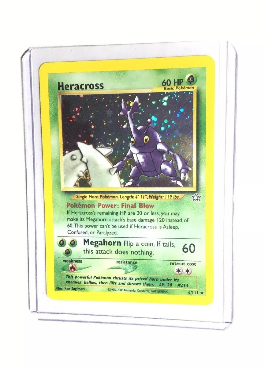 HERACROSS - 6/111 - Neo Genesis - Holo - Pokemon Card - EXC / NEAR