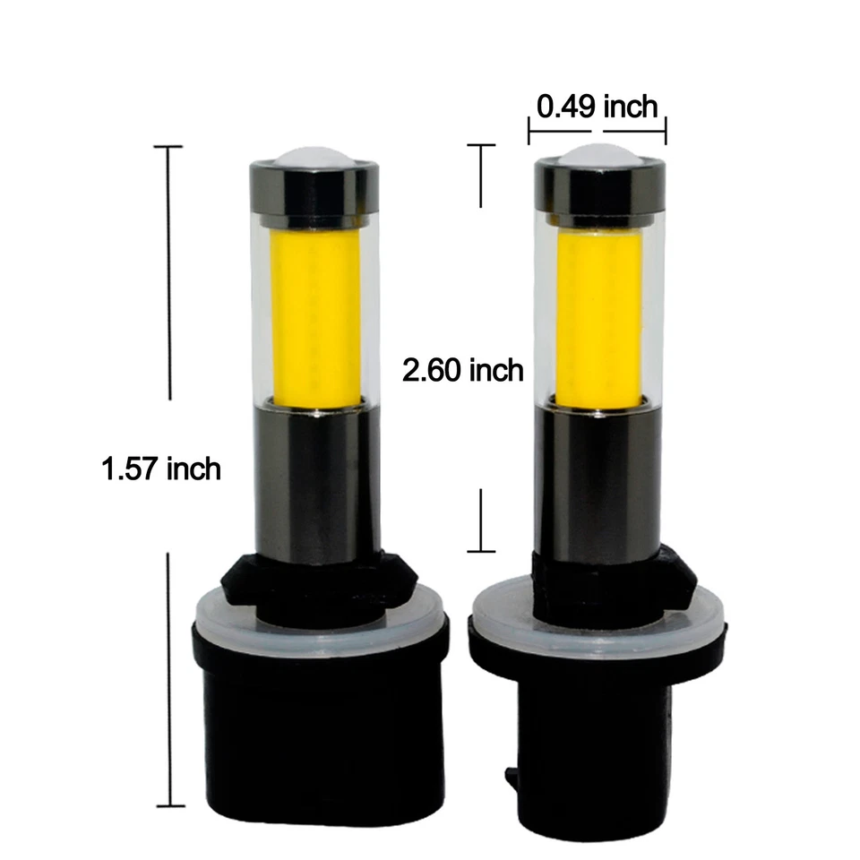 Alla Lighting LED 880 Driving Fog Light Bulb 3000K Bight Golden Yellow Easy Fit  - Image 4 of 4