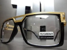 Classic VINTAGE RETRO HIP HOP RAPPER Style Clear Lens EYE GLASSES Large Frame