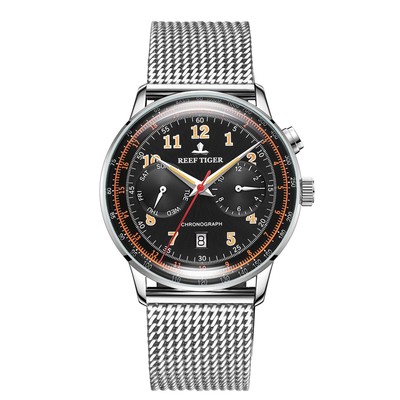 Reef Tiger Mens Luxury Watches 44mm Automatic Mechanical Wristwatch Multi Dial