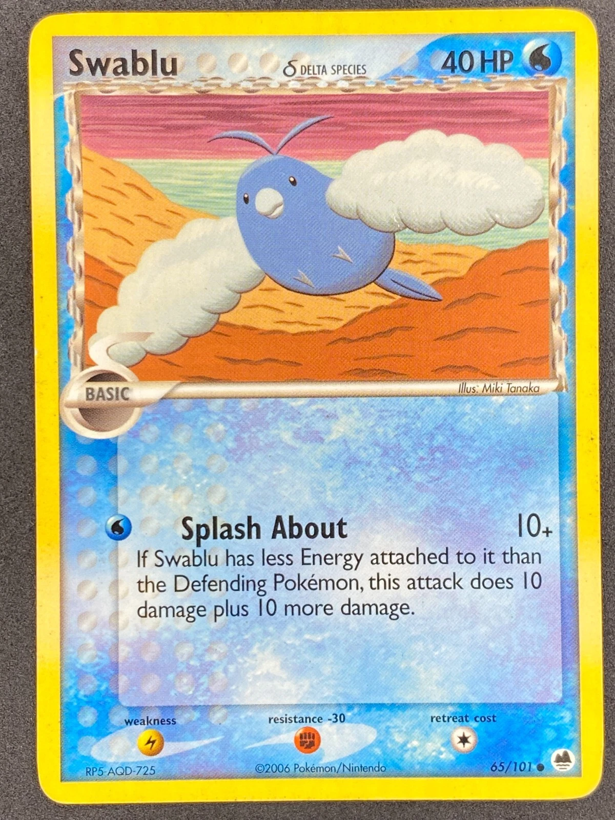 Pokémon Swablu Delta Species 65/101 EX Dragon Frontiers LP/NM