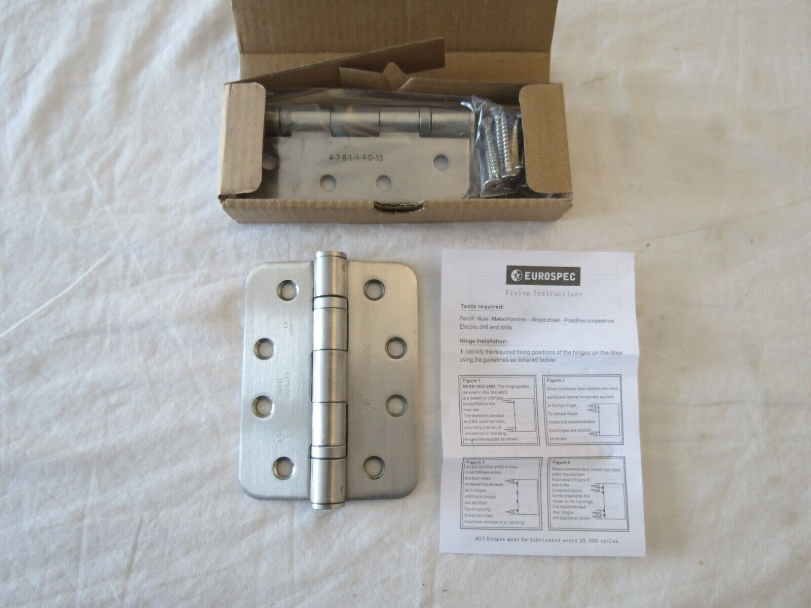 Hinges 4"" Stainless Steel Enduro Hinges Fire rated Grade 13  102 x 76 x 3mm