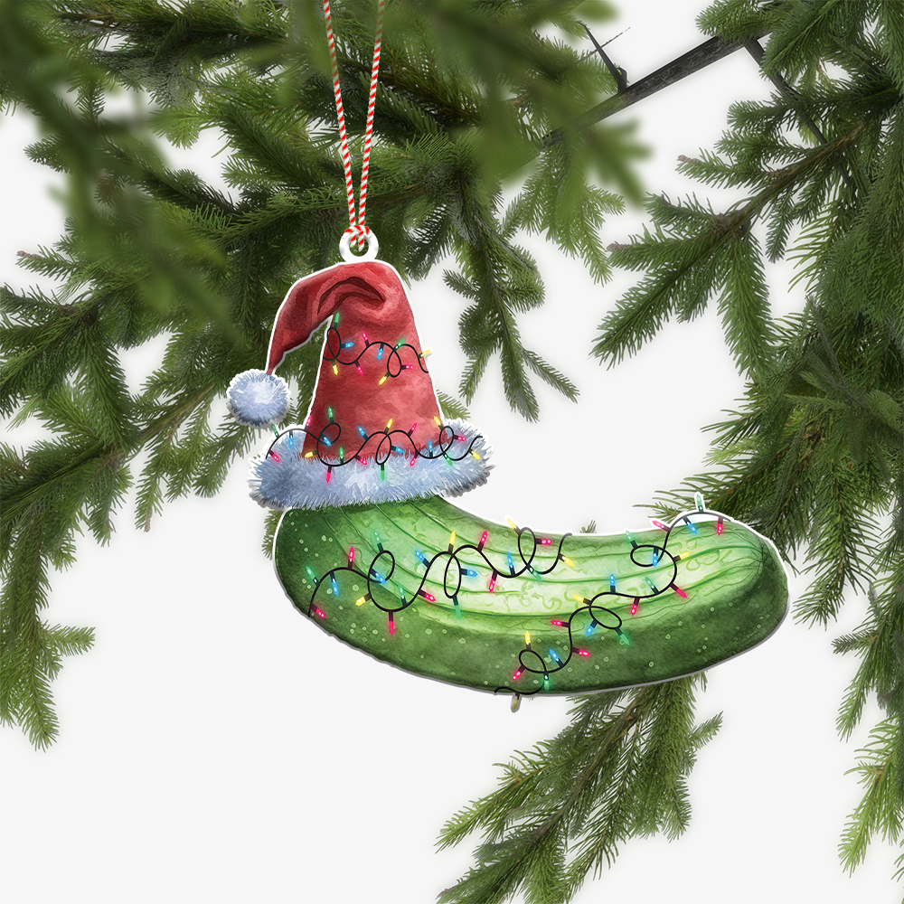 Cucumber Christmas Ornament, Cucumber Xmas Ornament, Cucumber Ornament Gift