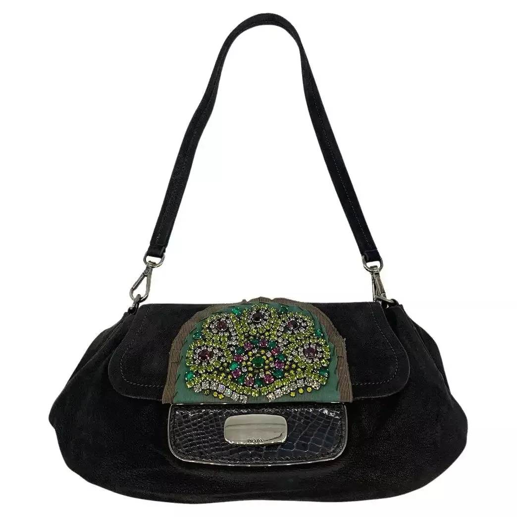 Prada alligator online handbag