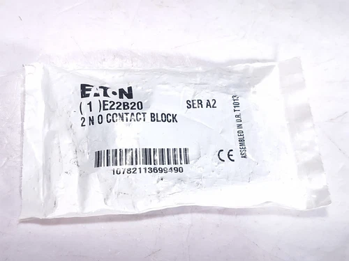 EATON CUTLER HAMMER E22B20 CONTACT BLOCK 2 NO