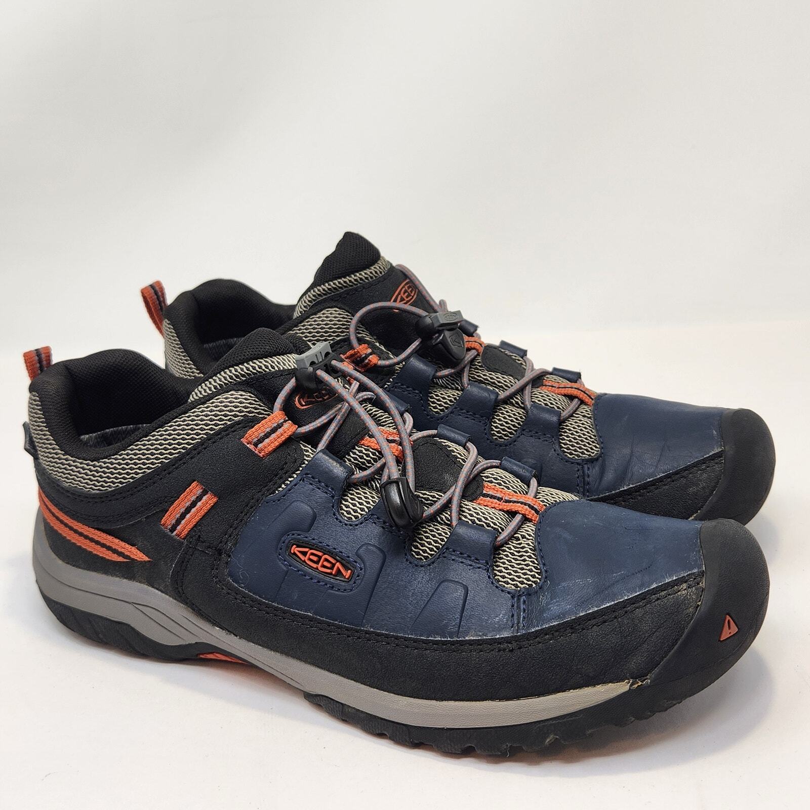 Keen Targhee stivali bassi da trekking in pelle blu scarpe donna taglia 7 impermeabili stringati