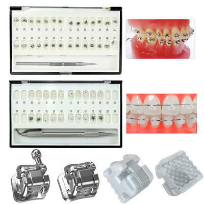 Orthodontic Self Ligating Brackets Braces Metal Ceramic Clear Roth MBT 022 Damon