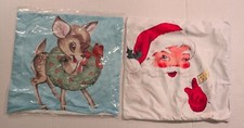 PILLOWCASES 2 Christmas Santa Raindeer