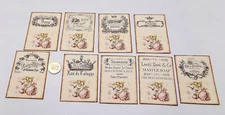 9-Vintage Style-Flowers-Pink Rose-Perfume-Linen Cardstock-Stickers