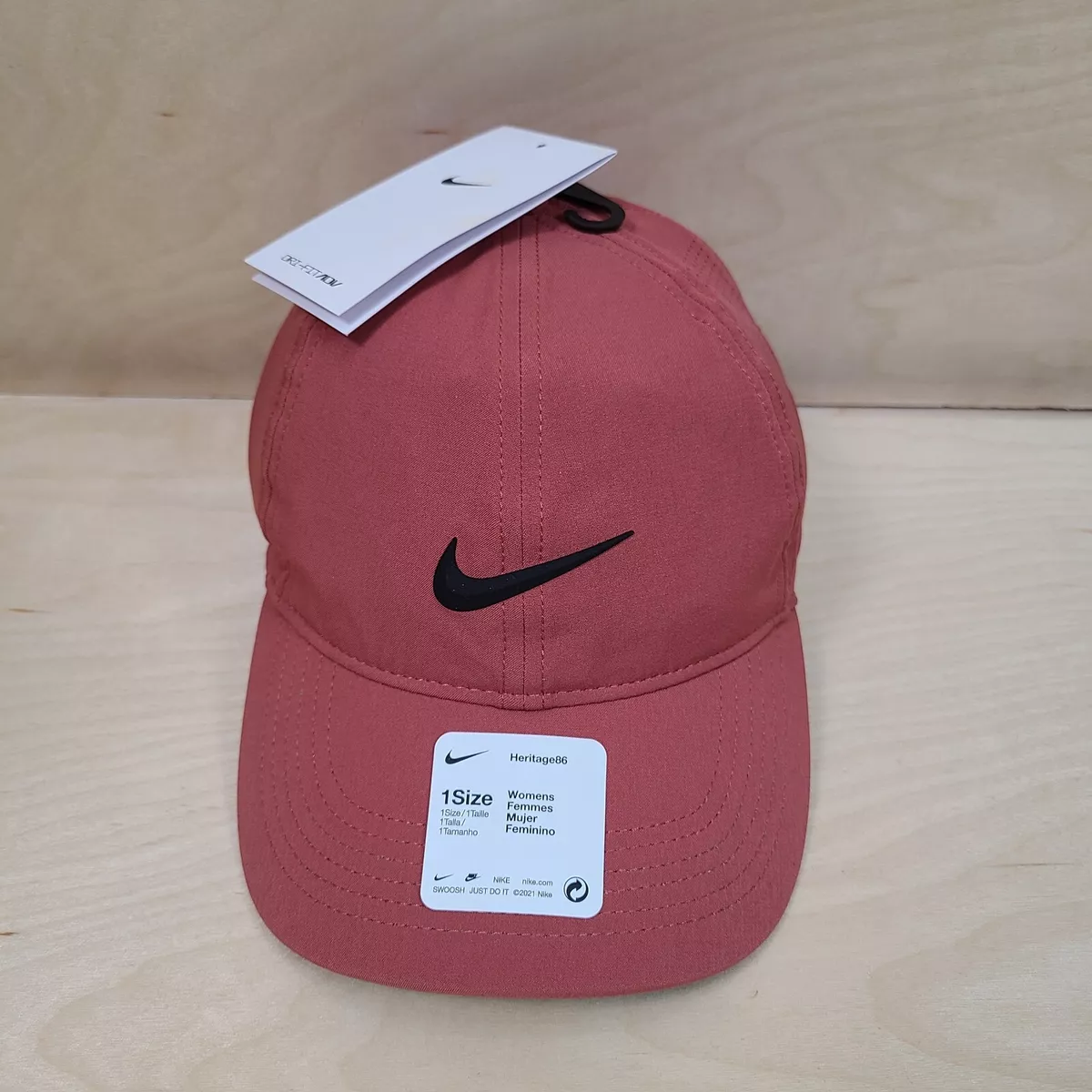 Nike Hat Cap Strap Back Red Rust Dri Fit Aerobill Heritage Golf