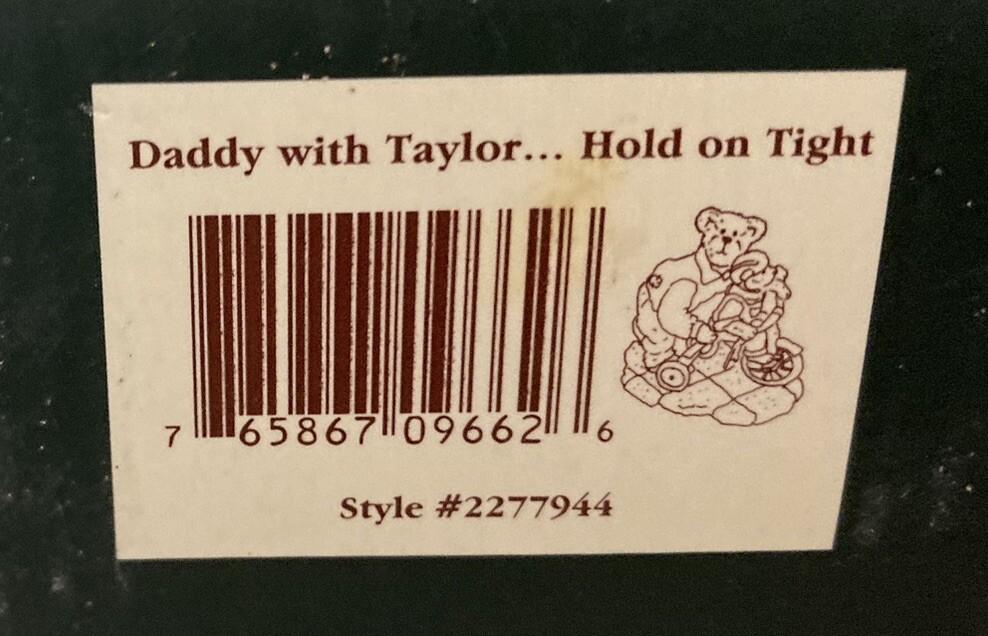 Boyds Bears Bearstone Daddy With Taylor Hold On Tight #2277944 NIB