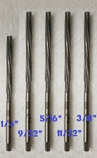 HSS Valve Stem Guide Reamers Set of 5 Pcs - 1/4" - 9/32" - 5/16" - 11/32" - 3/8"