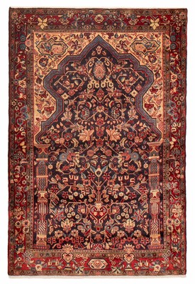 Traditional Vintage Hand-Knotted Carpet 3'7'' x 5'6'' Wool Area Rug