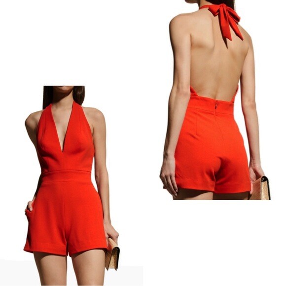 Dress The Population Alexi Romper - Orange - M