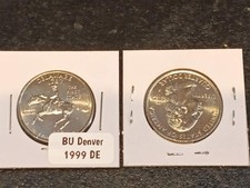 1999 D Delaware State Quarter BU from bank roll Denver Free Shipping