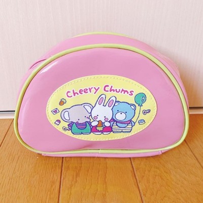 Sanrio Characters Cheery Chums Pink Enamel Pouch Retro Japan
