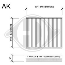 DCI1066S Filter, Innenraumluft für ALFA ROMEO 156 (932_)