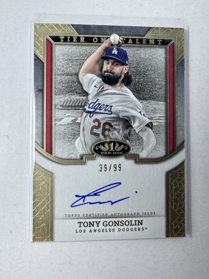2024 Topps Tier One Tony Gonsolin Talent Auto /99 Dodgers #TTA-TGO