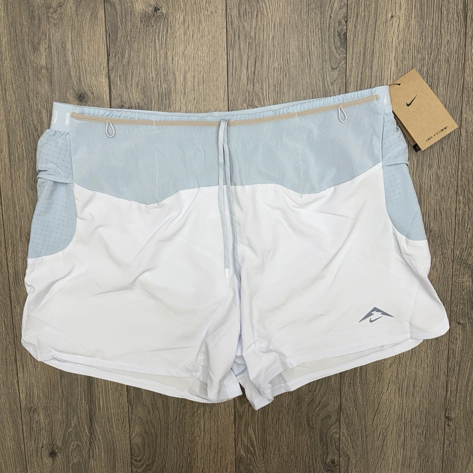 Nike Trail ADV Running Shorts Large Mens Blue Second Sunrise 5" Brief Lined