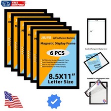 Magnetic Sign Holder 8.5 x 11 Wall Mount,Self Adhesive Picture Display Frame ...