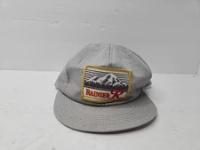Vintage Rainier Beer Hat Trucker Hat Snapback Gray Party Summer Cap | READ