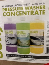 Sun Joe 3 Pack Pressure Washer Concentrate Formula, Biodegradable Detergent Trio