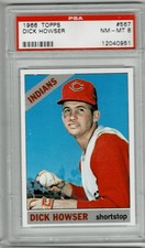 1966 Topps - High # Dick Howser #567 - PSA 8
