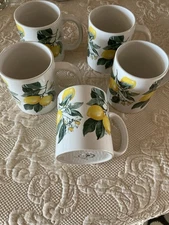 ROYAL NORFOLK TUSCAN LEMON 5 CUPS MUGS