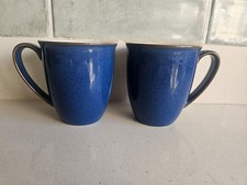 Denby - Imperial Blue - Mug / Coffee Beaker - 10cm Tall - Tea Coffee - x 2