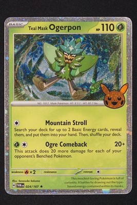 Teal Mask Ogerpon BOO24 (TWM 024)   Promo (Cosmos Holo) Trick or Trade 2024 EN
