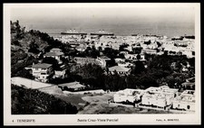 Old RPPC postcard SANTA CRUZ – VISTA PARCIAL, TENERIFE, SPAIN (2)