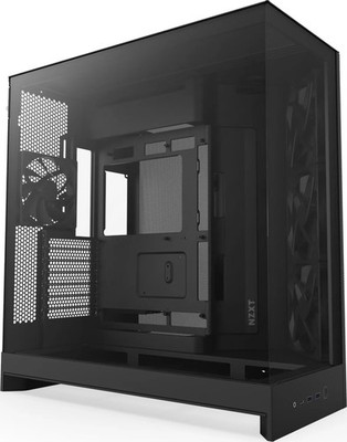 NZXT H9 Flow , Tower-Gehäuse schwarz (matt), Tempered Glass x 2