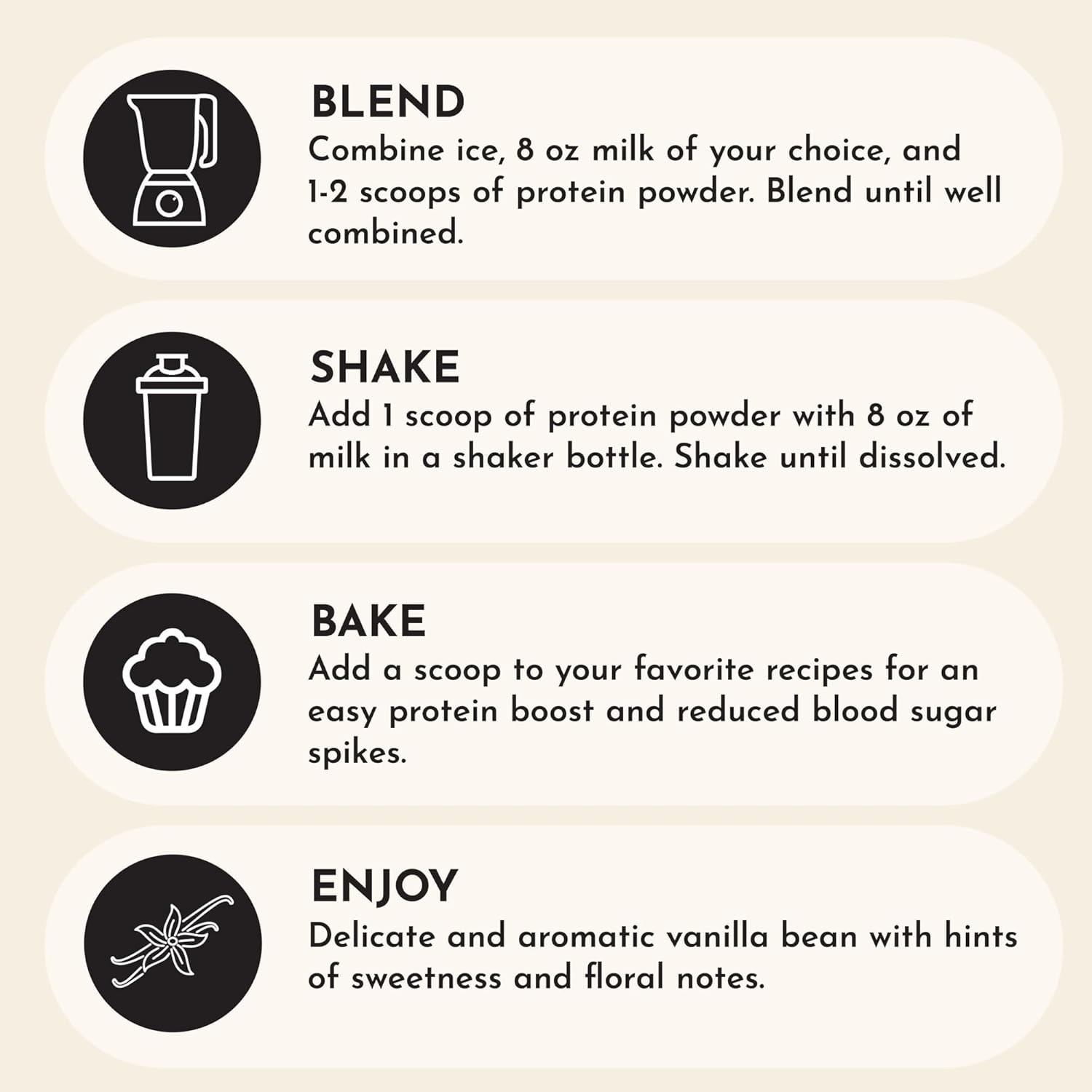 JUST INGREDIENTS Protein Powder | Vanilla Protein Powder Made with 100% Grass Fe