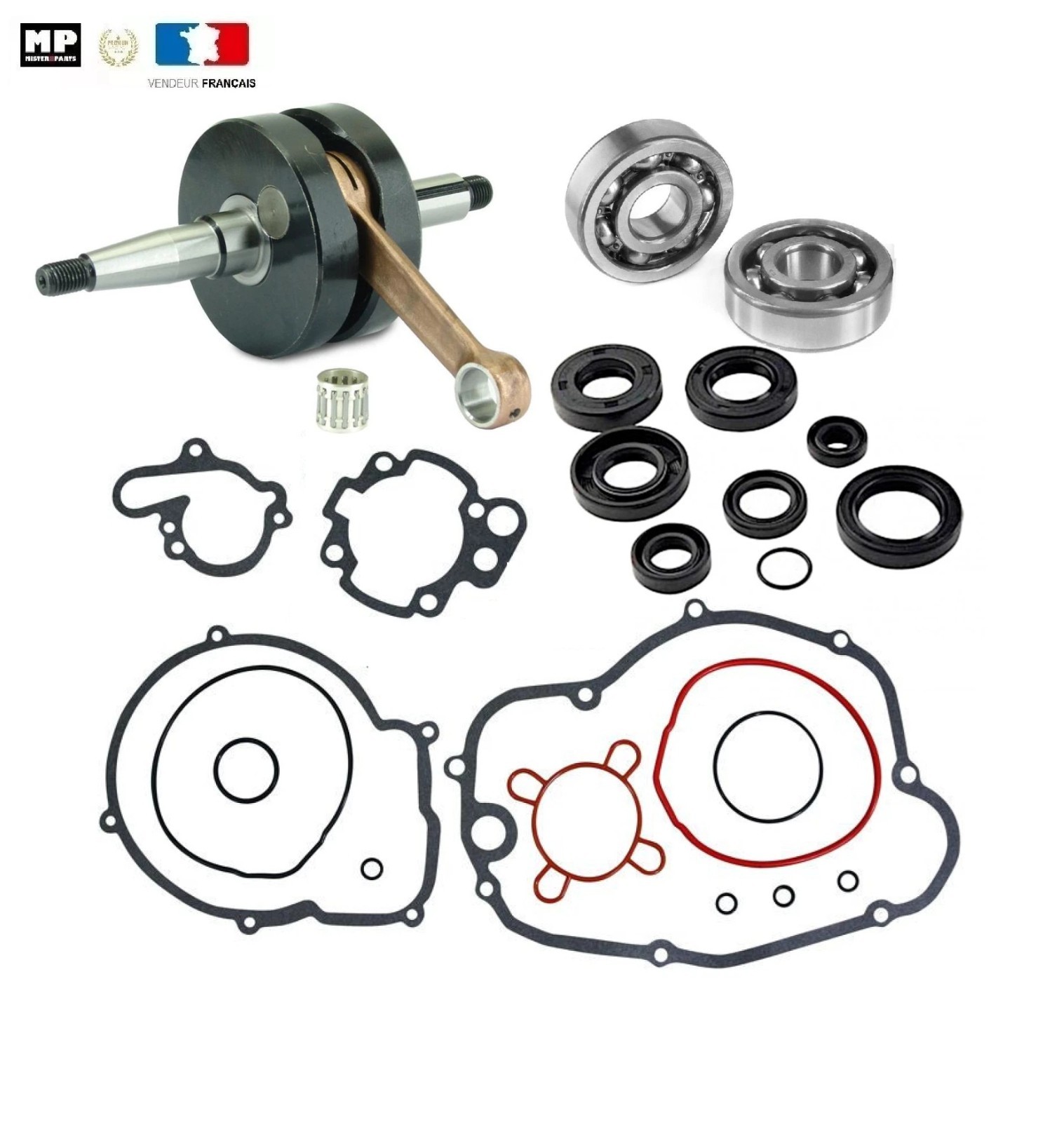 Kit vilebrequin AM6 pour réparer le moteur Minarelli des motos 50cc après 2000