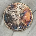 2000 American Silver Eagle 1oz .999 Round Coin TONER Russet Purple ASE COOL!