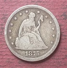1875-S Twenty 20 Cent Piece Coin Seated Liberty