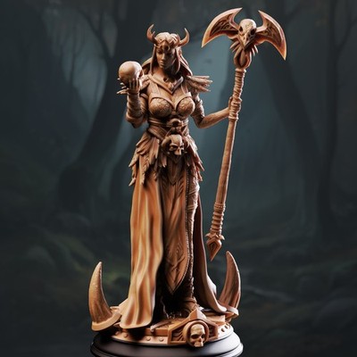 Goddess of the Underworld - Hel 32mm Resin Miniature D&D 3D Print DND Viking