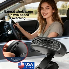 360° Rotary Portable 12V Car Heater & Defroster, 150W Fast Heating & Cooling Fan