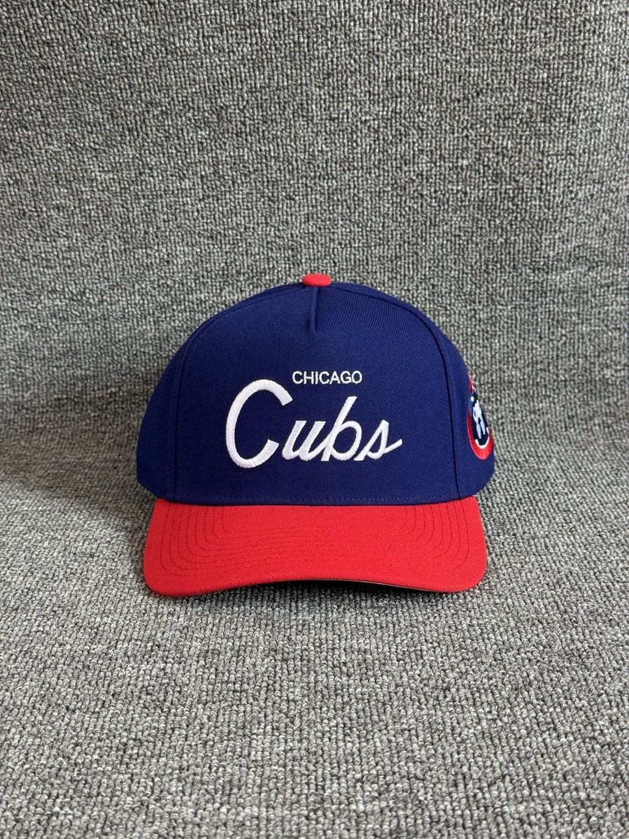 Mitchell & Ness Chicago Cubs MLB Snapback Curved Brim Hat Blue Red