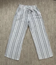 Sienna Sky Striped Women's Dress Pants Size Medium Wide Leg Boho
